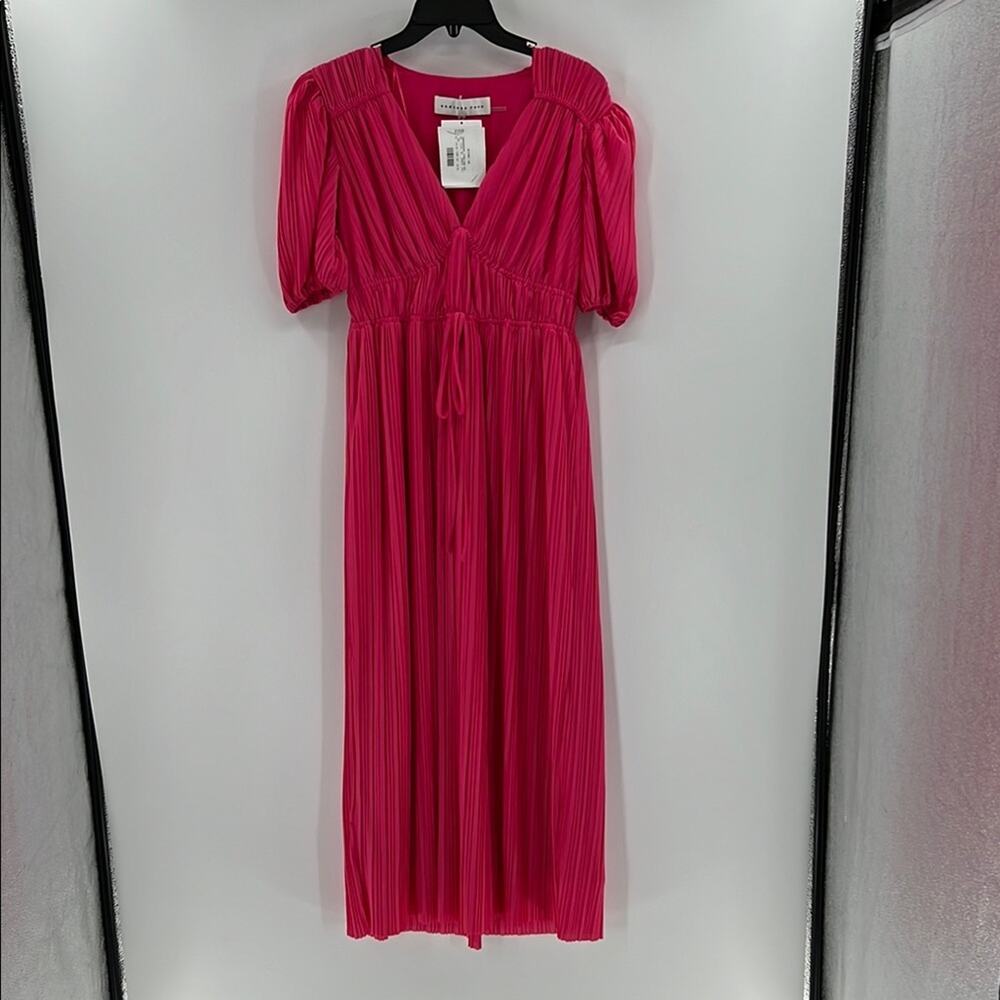 Endless Rose V-neck Puff Sleeve Maxi Dress - Pink - Small - New with tags